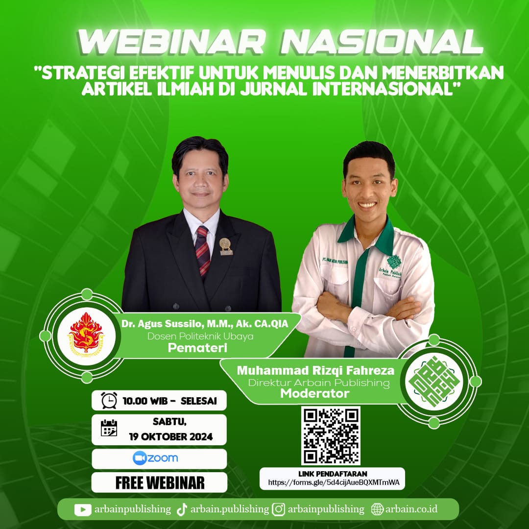 WEBINAR NASIONAL “Strategi Efektif untuk Menulis dan Menerbitkan Artikel Ilmiah di Jurnal Internasional”