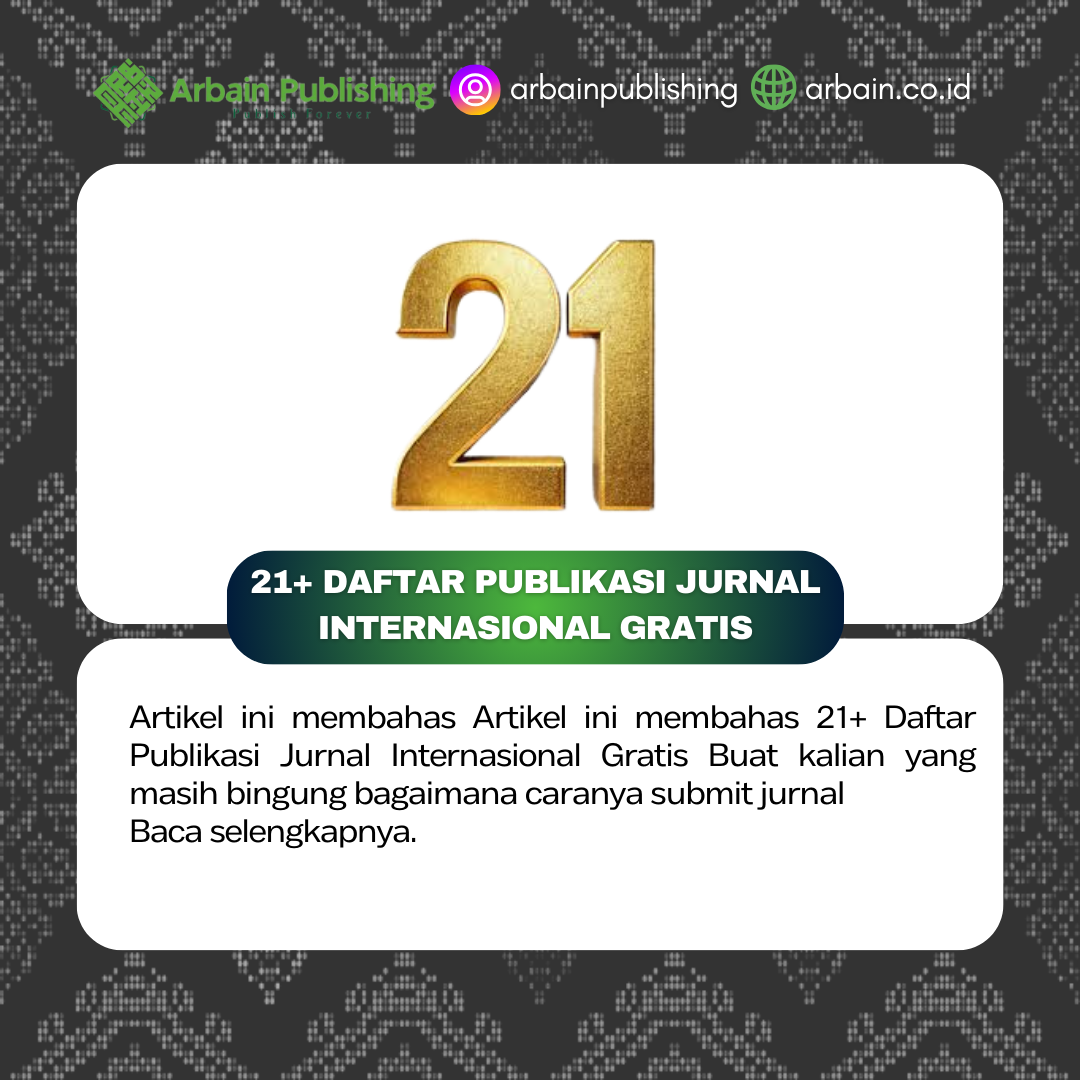 21+ Daftar Publikasi Jurnal Internasional Gratis