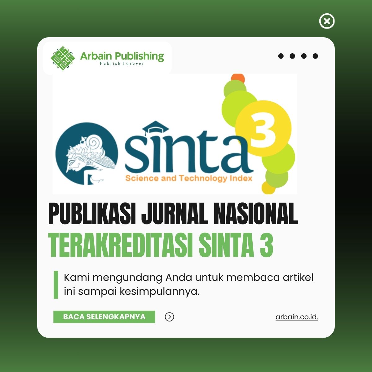 Publikasi Jurnal Sinta 3