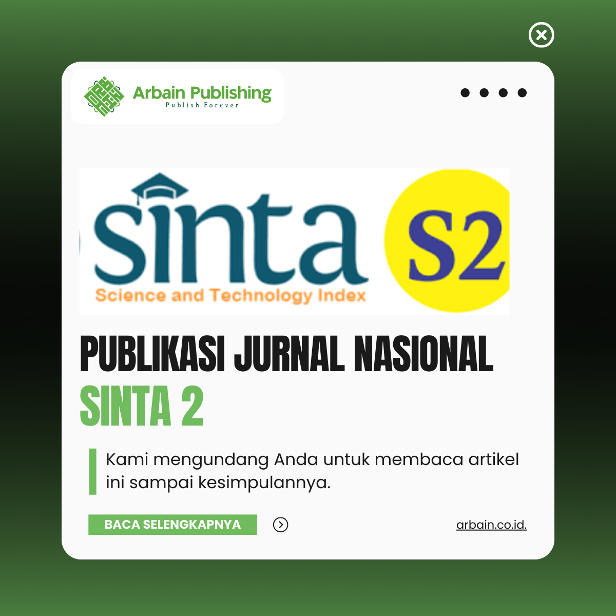 Publikasi Jurnal Sinta 2